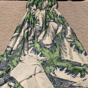 Anthropologie Maeve strapless silky maxi dress